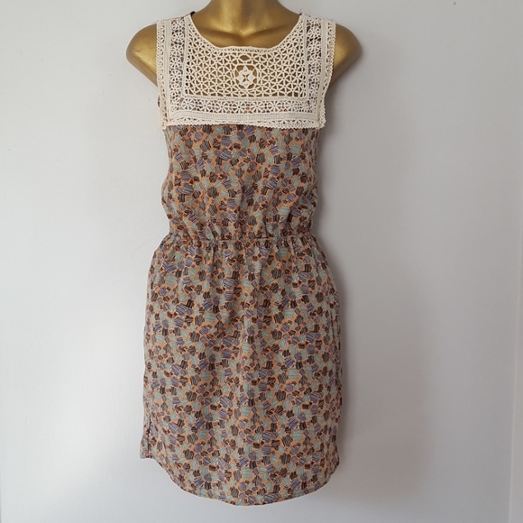 Urban Outfitters Dresses & Skirts - Peppermint spotted summer dress large lace